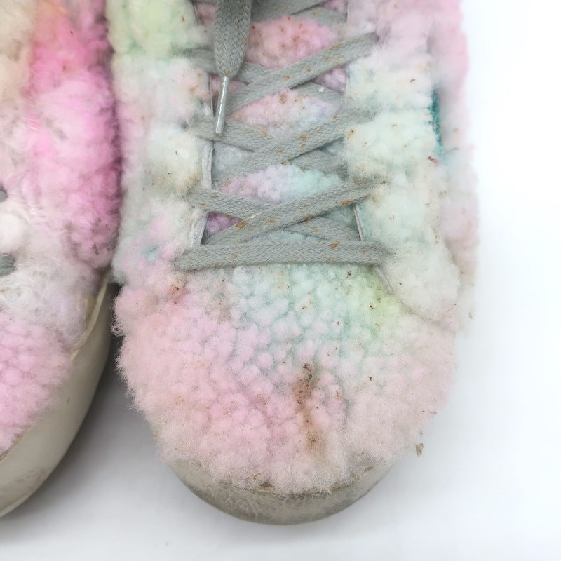 Golden Goose Superstar Sabot Glitter-Star Tie Dye Shearling Sneakers Size 40