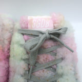 Golden Goose Superstar Sabot Glitter-Star Tie Dye Shearling Sneakers Size 40