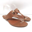 Salvatore Ferragamo Enfola Thong Sandals Brown Leather Size 9.5 C Flat Slides