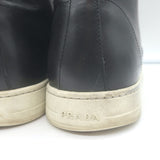 Prada Slip-On High Top Sneakers Black Suede & Leather Size 7