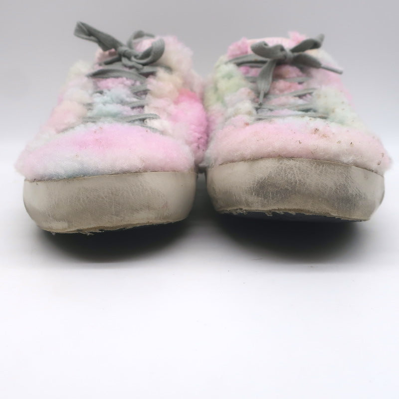 Golden Goose Superstar Sabot Glitter-Star Tie Dye Shearling Sneakers Size 40