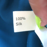 Roland Mouret Colorblock Sleeveless Midi Dress Turquoise Silk Size US 6