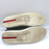 Prada Slip-On High Top Sneakers Black Suede & Leather Size 7