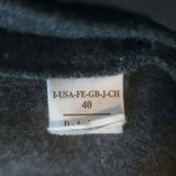 Brunello Cucinelli Leather-Buckle Coat Anthracite Wool-Cashmere Size 40