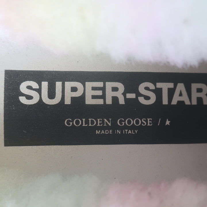 Golden Goose Superstar Sabot Glitter-Star Tie Dye Shearling Sneakers Size 40
