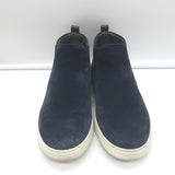 Prada Slip-On High Top Sneakers Navy Suede & Black Leather Size 7