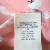 Alice + Olivia Button Down Blouse Willa Pink Poodle Print Silk Size Small NEW