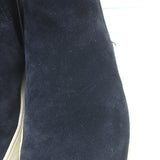 Prada Slip-On High Top Sneakers Navy Suede & Black Leather Size 7