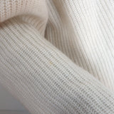 Jenni Kayne Cashmere Cocoon Cardigan Ivory Ribbed Knit Size Medium