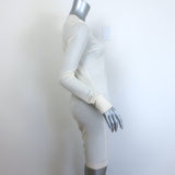 Chanel Crewneck Mini Sweater Dress Ivory Semi-Sheer Silk Knit Size 38