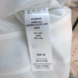 Agua by Agua Bendita Nispero Midi Dress Blue Gardenias Print Linen Size Medium