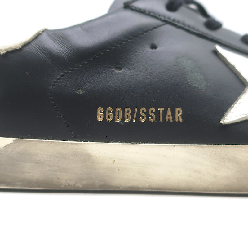 Golden Goose Superstar Low Top Sneakers Black &amp; White Leather Size 40