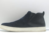 Prada Slip-On High Top Sneakers Navy Suede & Black Leather Size 7