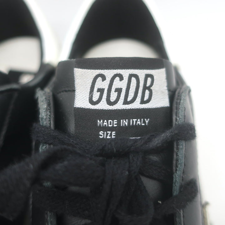 Golden Goose Superstar Low Top Sneakers Black &amp; White Leather Size 40