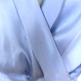 Zimmermann Long Sleeve Mini Wrap Dress Cornflower Silk Satin Size 0