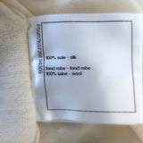 Chanel Crewneck Mini Sweater Dress Ivory Semi-Sheer Silk Knit Size 38