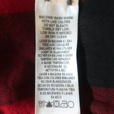 FRAME Ruffled Flannel Button Down Shirt Red Check Size Small Long Sleeve Top