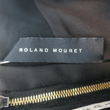 Roland Mouret Devey Strapless Peplum Gown Navy Satin & Black Crepe Size US 6