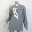 MM6 Maison Margiela Rose Logo Sweatshirt Grey Melange Size Extra Small