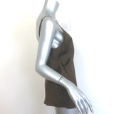 Sablyn Gloria Bias Cut Camisole Brown Silk Charmeuse Size Large V-Neck Tank Top
