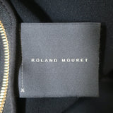 Roland Mouret Devey Strapless Peplum Gown Navy Satin & Black Crepe Size US 6