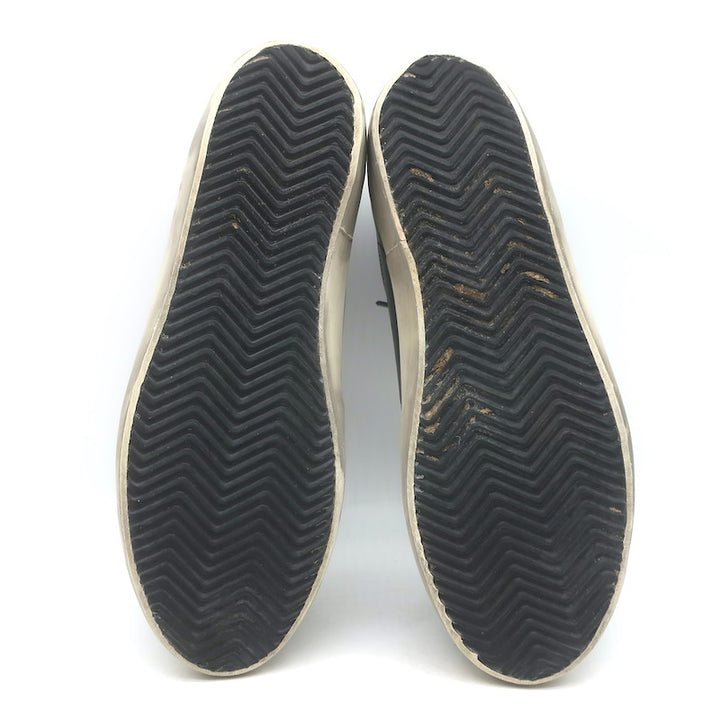 Golden Goose Superstar Low Top Sneakers Black &amp; White Leather Size 40