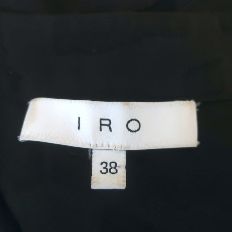 IRO Lace-Up Blouse Gilka Black Burnout Georgette Size 38 Sleeveless Top
