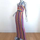 Alexis Cutout Maxi Dress Vedette Multicolor Zig Zag Knit Size Medium