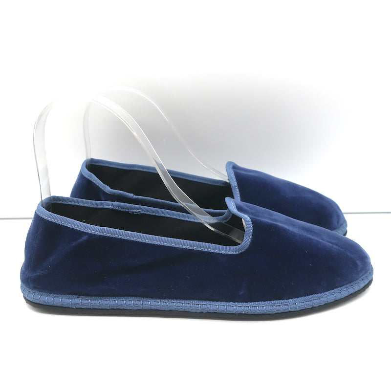 Piedaterre Modigliani Espadrille Flats Navy Velvet Size 42 NEW