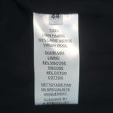 Balmain Double Breasted Blazer Black Virgin Wool Size 44