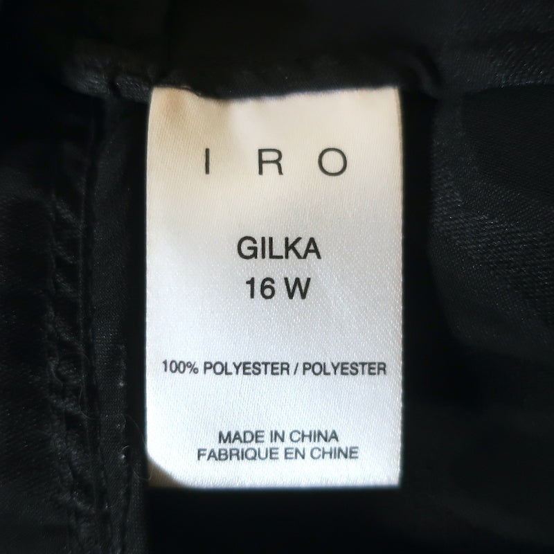 IRO Lace-Up Blouse Gilka Black Burnout Georgette Size 38 Sleeveless Top