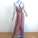 Alexis Cutout Maxi Dress Vedette Multicolor Zig Zag Knit Size Medium