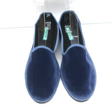 Piedaterre Modigliani Espadrille Flats Navy Velvet Size 42 NEW