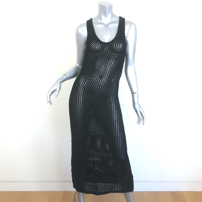 Zadig & Voltaire Nabys Crochet Midi Dress Black Cotton Knit Size Small Celebrity Owned Zadig & Voltaire Nabys Crochet Midi Dress Black Cotton Knit Size Small Celebrity Owned