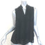 L'Agence Frayed Ruffle Blouse Black Silk Size Small Sleeveless Button-Up Top