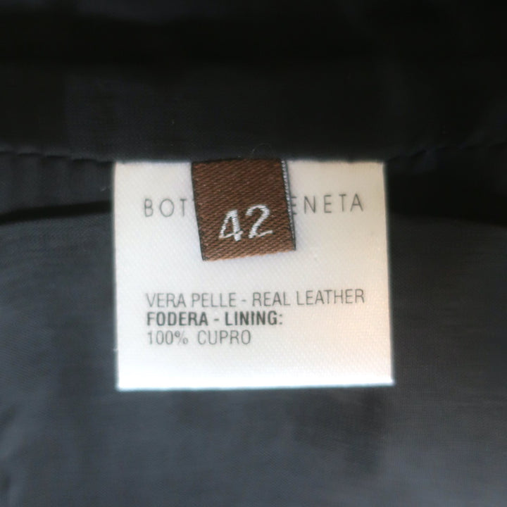 Bottega Veneta Intrecciato Leather Strapless Top Black Size 42