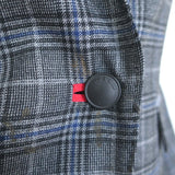 Rag & Bone Lexington Mixed-Plaid Blazer Gray Wool-Blend Size 2 One-Button Jacket