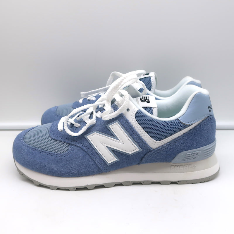 New Balance 574 Low Top Sneakers Blue/White Suede Size 8 U574FDG NEW