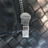 Bottega Veneta Intrecciato Leather Strapless Top Black Size 42