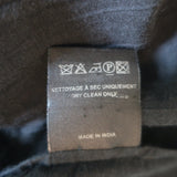 Isabel Marant Etoile Vivia Ruffle Top Black Lace-Trim Cotton Size 34