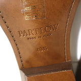 Partlow Abigail 55 Metallic-Embroidered Cowboy Boots White Leather Size 40.5 NEW
