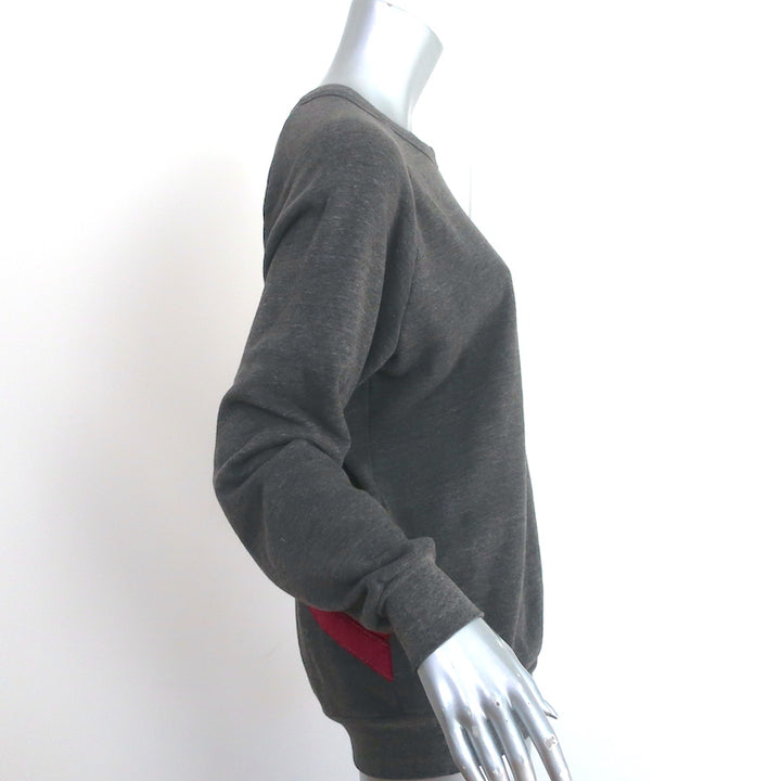 Aviator Nation Mountain Stripe Crewneck Sweatshirt Dark Gray Size Medium