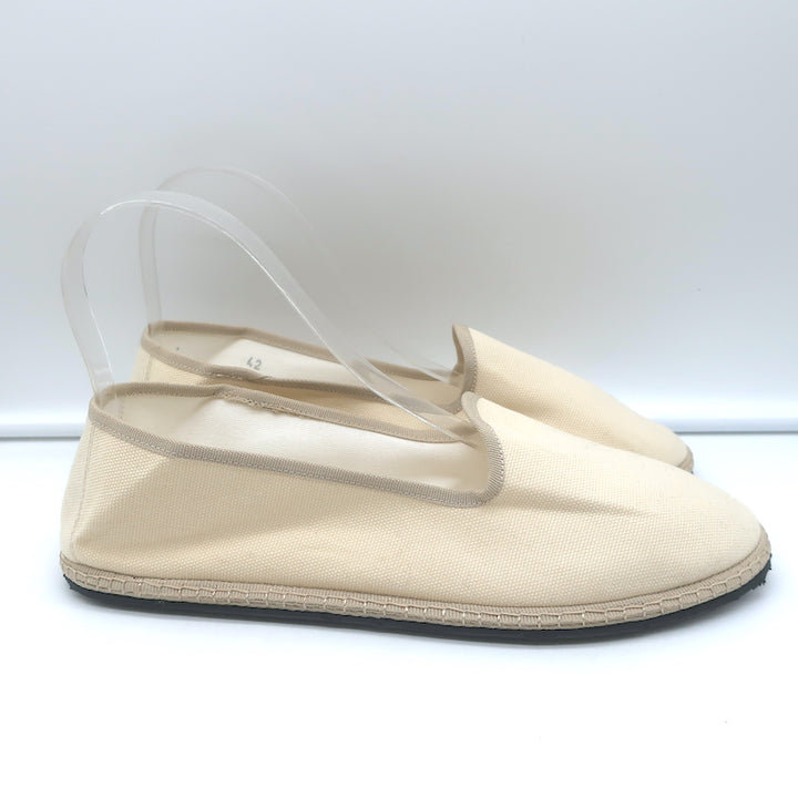 Piedaterre Modigliani Espadrille Flats Cream Canvas Size 42 NEW
