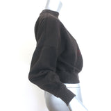 Isabel Marant Etoile Odilon Embroidered Logo Sweatshirt Washed Black Size 34