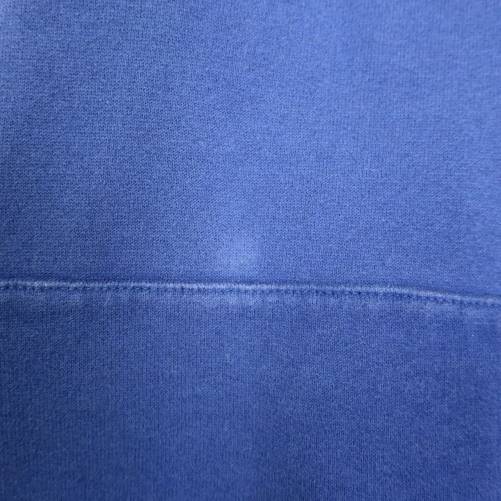 Saint Laurent Embroidered-Logo Oversized Hoodie Blue Cotton Size Medium