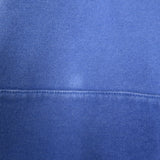 Saint Laurent Embroidered-Logo Oversized Hoodie Blue Cotton Size Medium