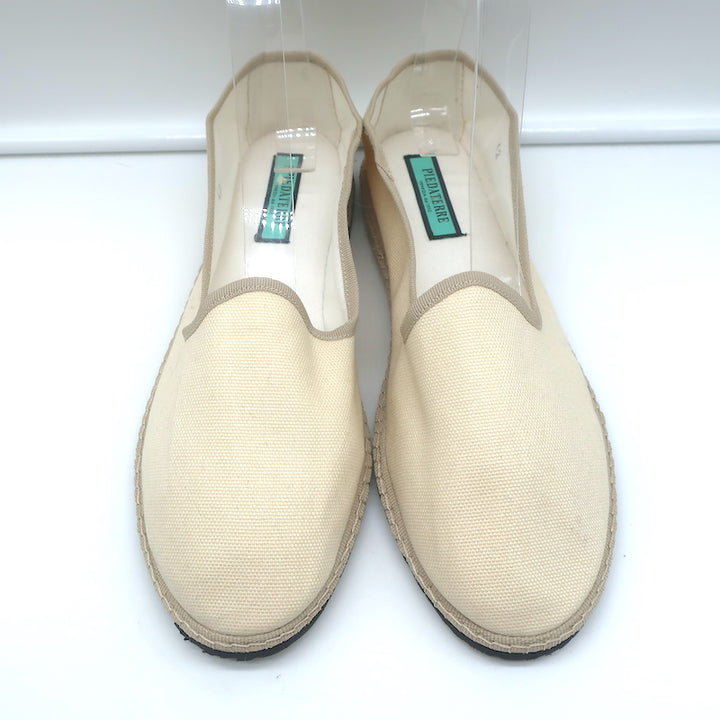 Piedaterre Modigliani Espadrille Flats Cream Canvas Size 42 NEW