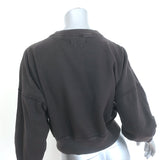 Isabel Marant Etoile Odilon Embroidered Logo Sweatshirt Washed Black Size 34