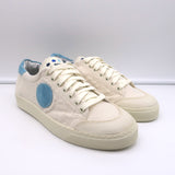 BluScarpa La Tennis 16 Low Top Sneakers Cream Canvas & Blue Suede Size 8 NEW