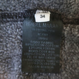 Isabel Marant Etoile Odilon Embroidered Logo Sweatshirt Washed Black Size 34